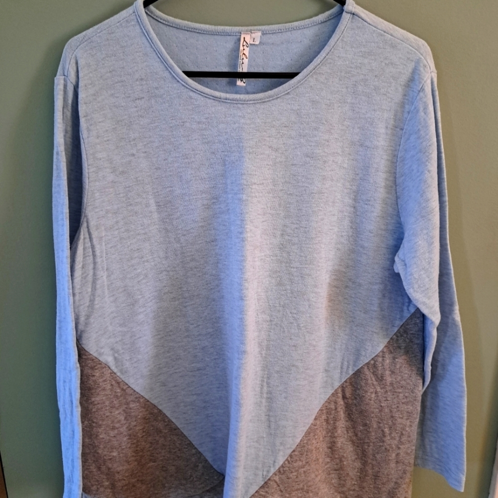 Color block top.